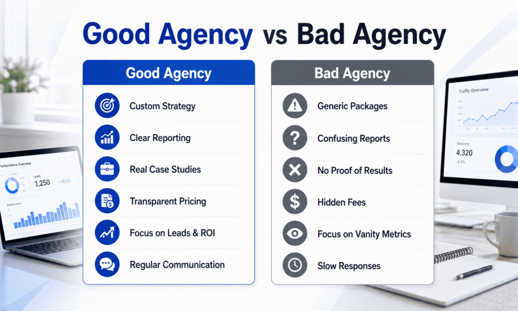Good Digital Marketing Agency vs bad Digital Marketing Agency