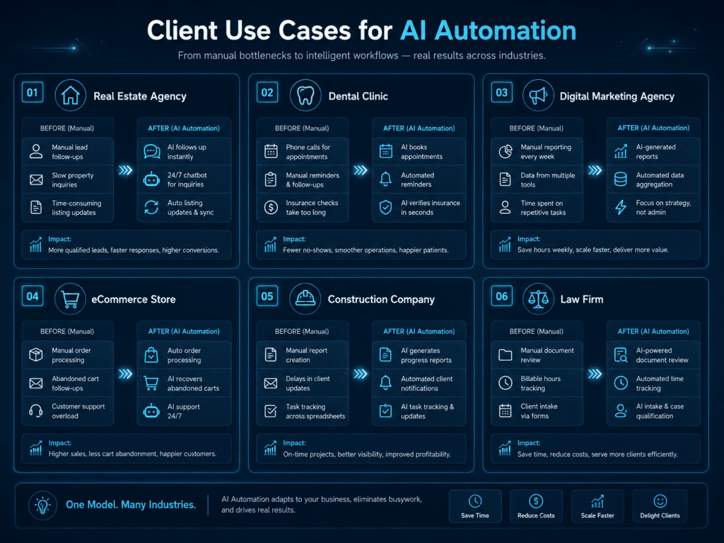 Client-Style Use Cases for an AI Automation Agency